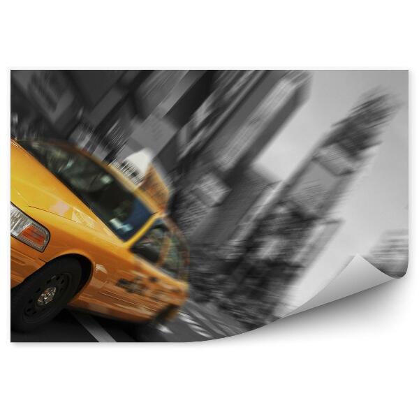 Kép tapéta New York-i fekete-fehér fotó közlekedési sárga taxi
