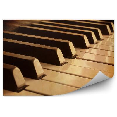 Öntapadós fotótapéta falra Zongora billentyűk szepia perspektíva