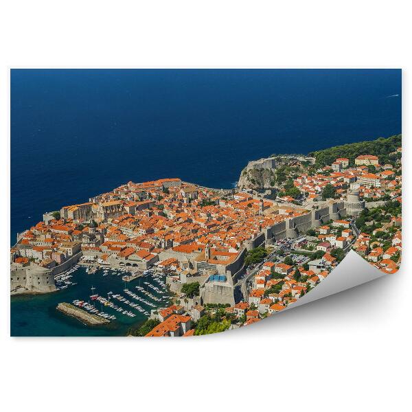 Modern fotótapéta Panoráma légi felvétel Dubrovnik város horizontjára