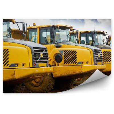 Fotótapéta Sárga dömperek sorban