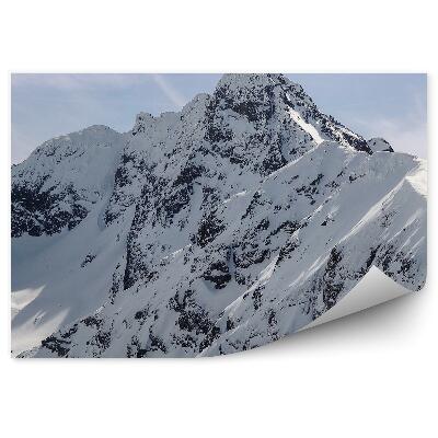 Öntapadós fotótapéta falra Téli táj hegyekkel és égbolttal