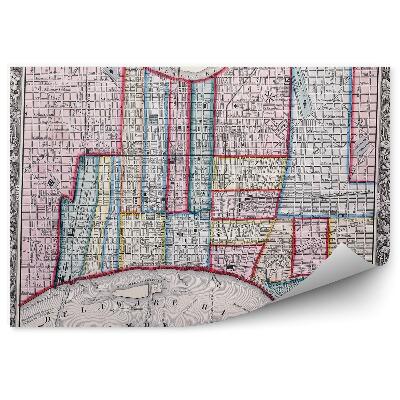 Fotótapéta Régi Philadelphia várostérkép