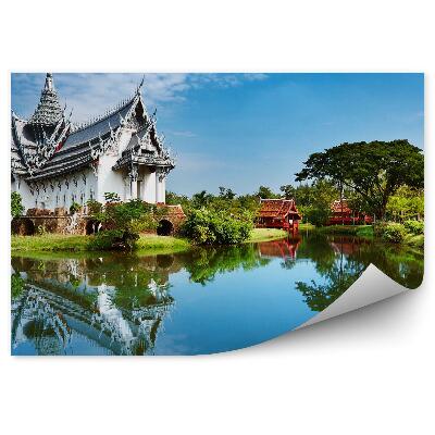 Öntapadós fotótapéta falra Tó fehér palota víz tükrözi természet