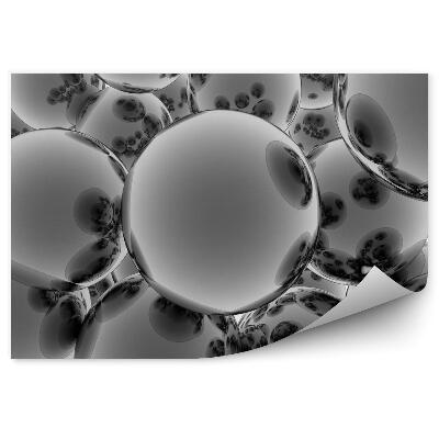 Öntapadó fotótapéta Fekete-fehér spirál 3D-ben