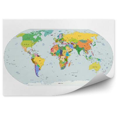 Öntapadós fotótapéta A világ politikai térképe