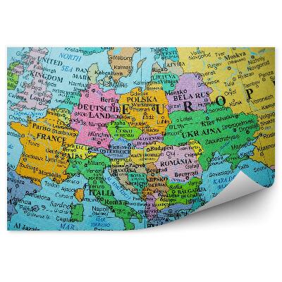Fotótapéta Globe Európa országok térképe