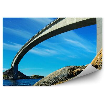 Modern fotótapéta Táj Norvégia híd út sziklák perspektíva