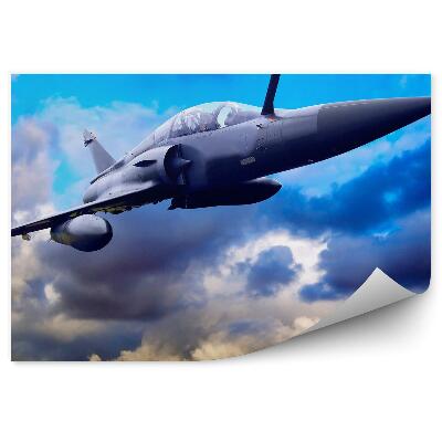 Poszter tapéta Katonai repülőgép égbolt felhői