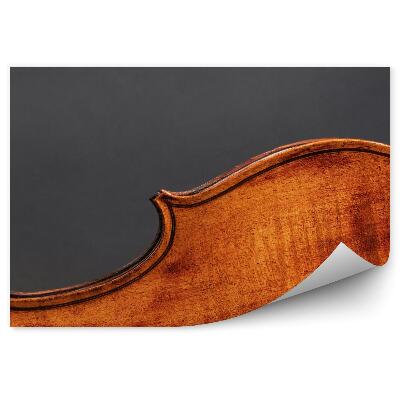 Öntapadós fotótapéta falra Alak hangszer hegedű fa szürke háttér