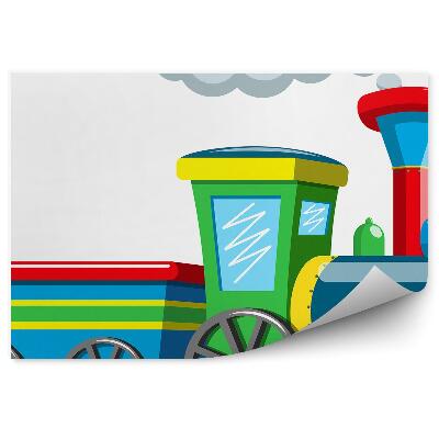 Fotótapéta Színes vonat egy sima háttéren