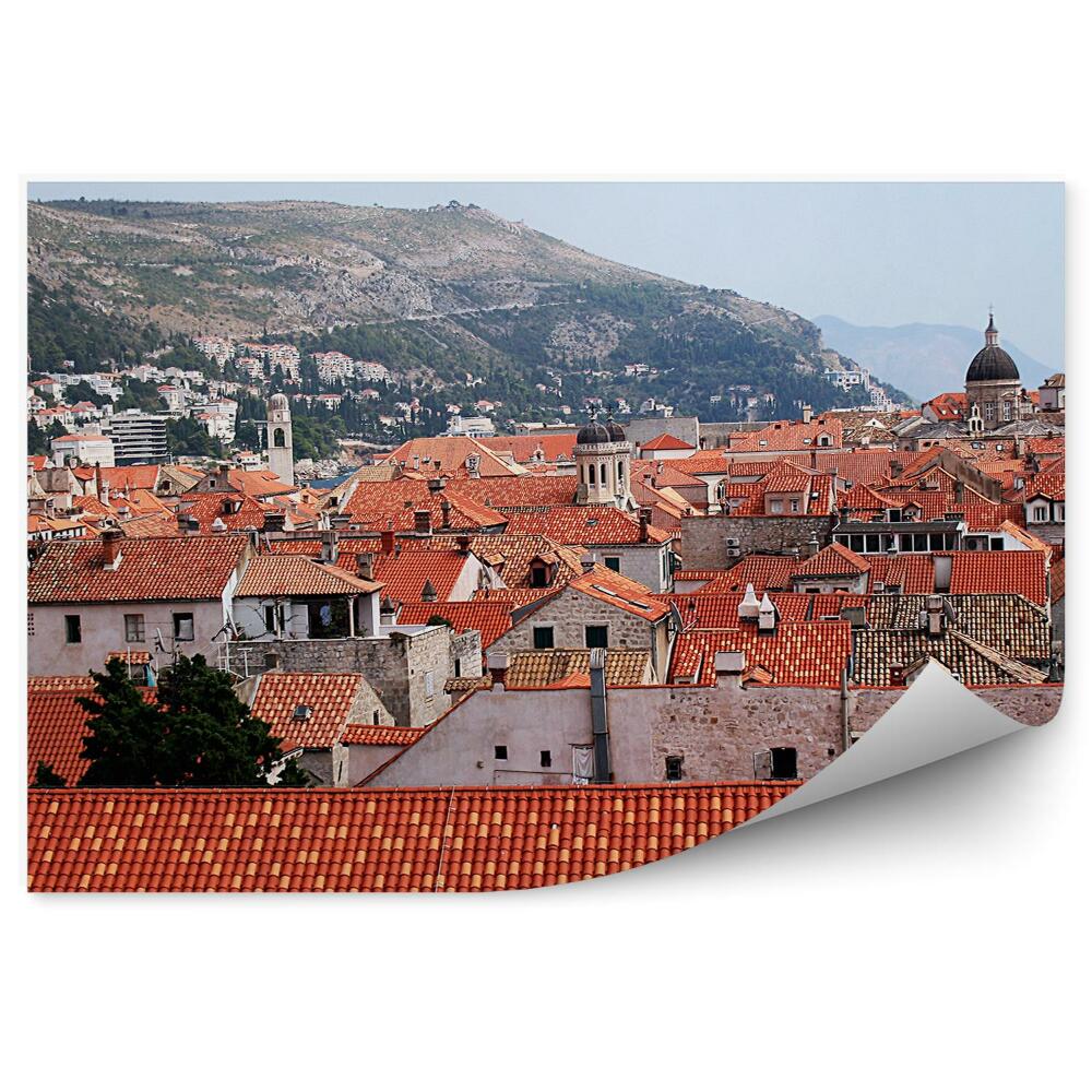 Fali poszter tapéta Horvátország város tetői panoráma légi felvétel