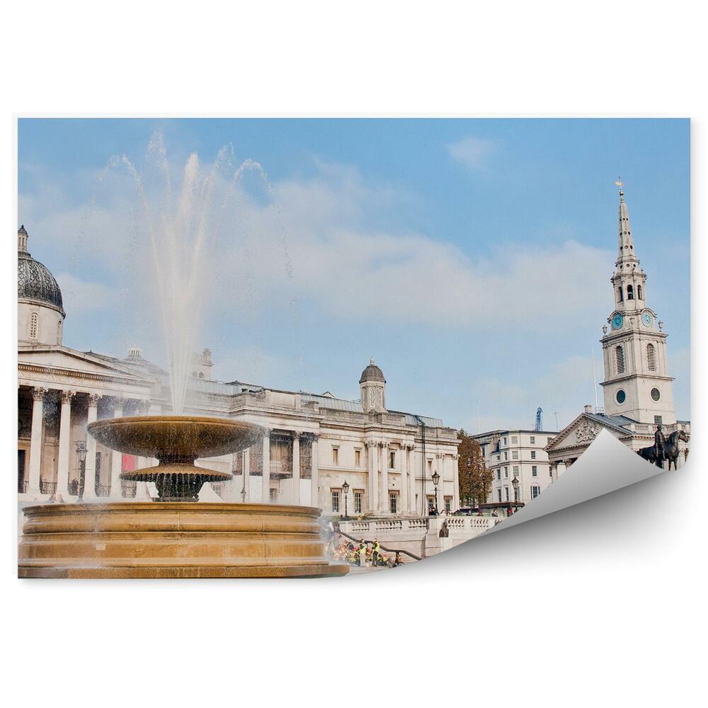 Poszter tapéta Trafalgar Square emberek Londonban