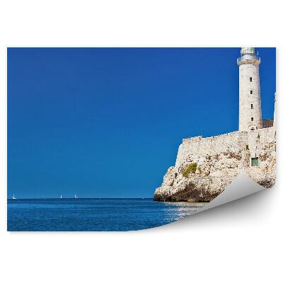 Fotótapéta Kék tengeri ég horizonton világítótorony