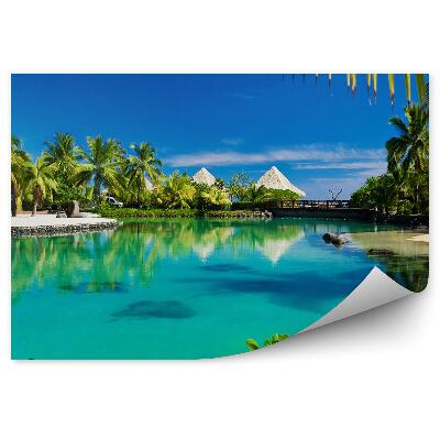 Öntapadós fotótapéta Üdülőhely trópusi növényzet közepette
