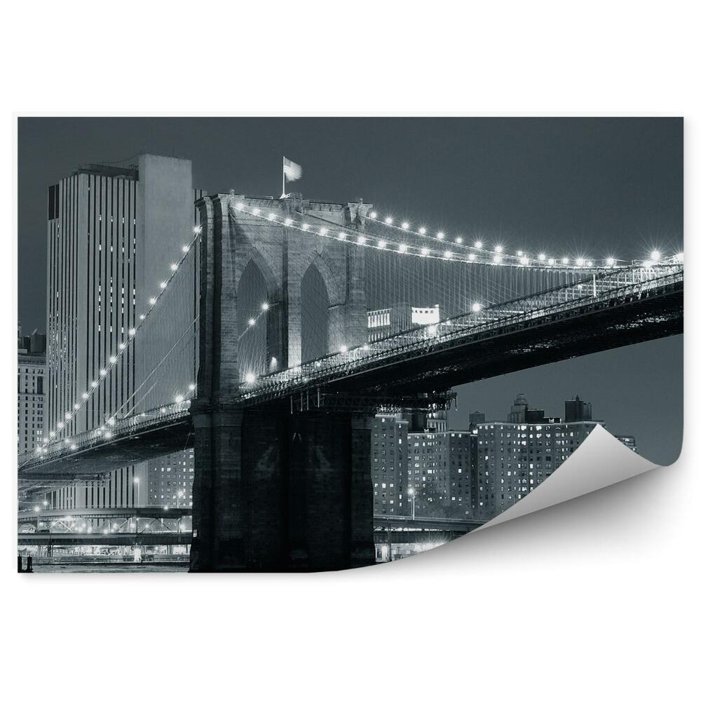 Fotótapéta Bridge usa fekete-fehér fotó folyó
