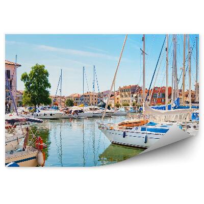 Öntapadós fotótapéta falra A csónakok a városi turizmust színezik