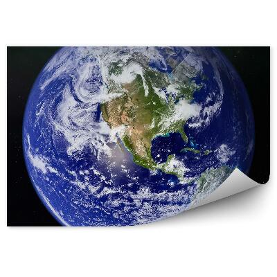 Öntapadós fotótapéta falra Bolygó Föld óceánok kontinensek csillagok galaxis