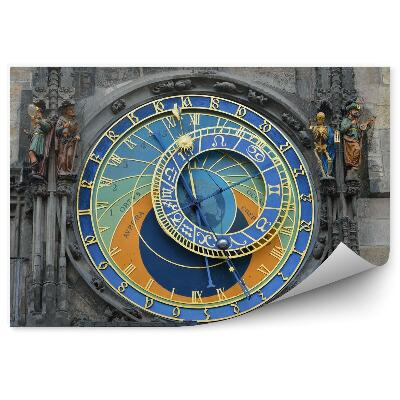 Fotótapéta Illusztráció városi emberek hóban esernyőkkel