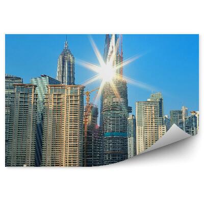 Fotótapéta Shanghai felhőkarcolók építészet Ázsiában