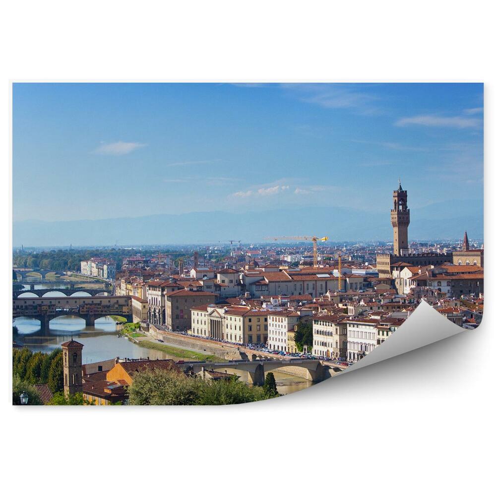 Fotótapéta aranyműves híd folyami épületek folyó firenze