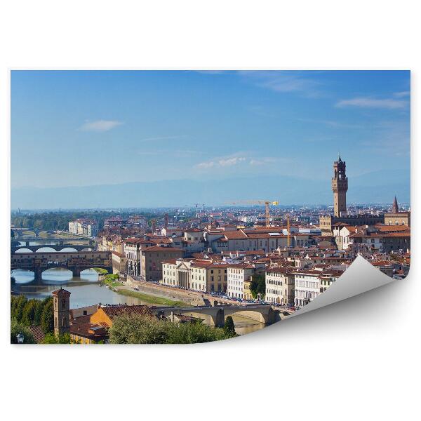 Fotótapéta aranyműves híd folyami épületek folyó firenze
