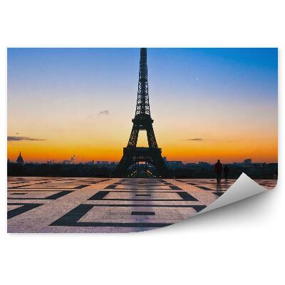 Fotótapéta Romantikus kilátás az Eiffel-toronyra napkeltekor