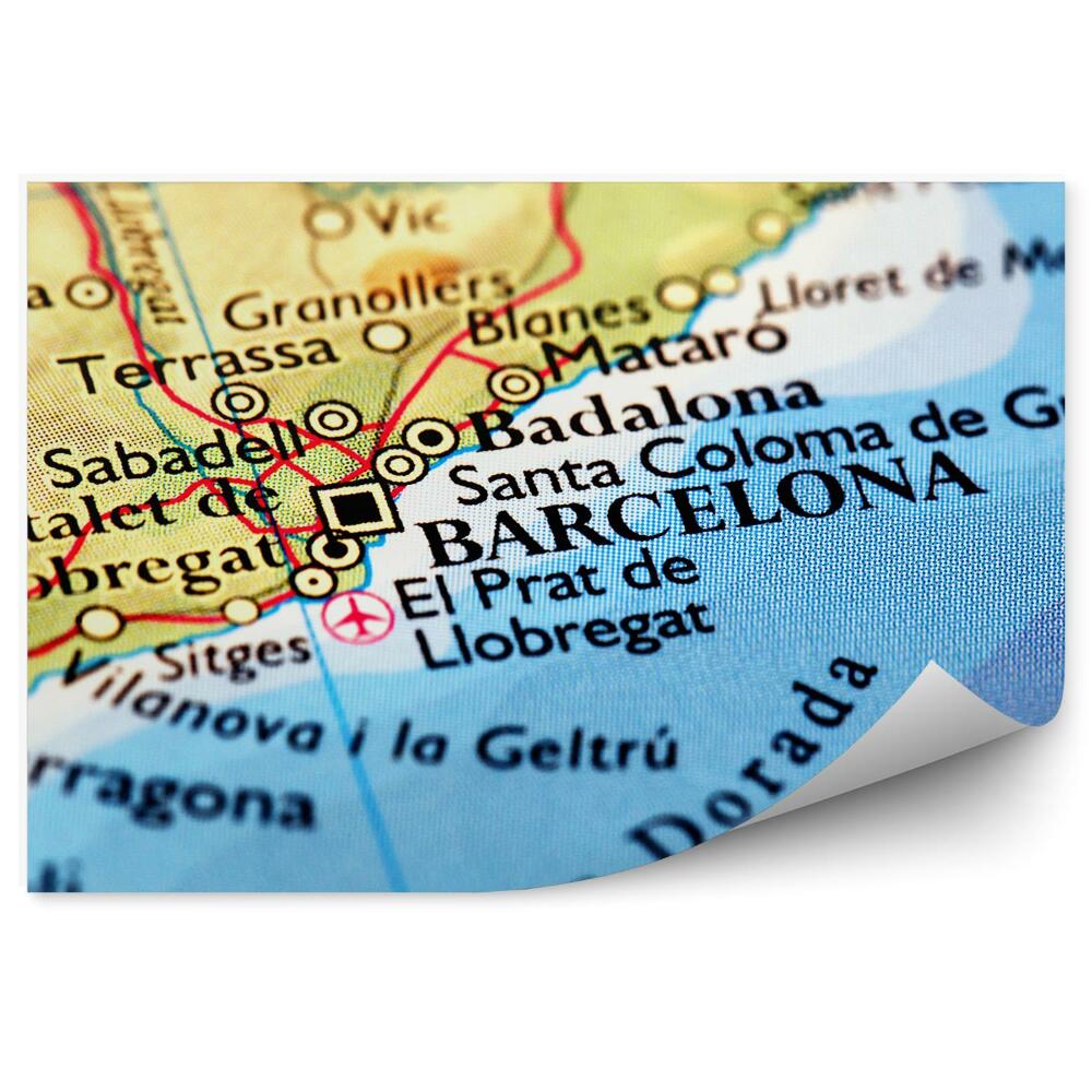Fotótapéta Spanyolország barcelona szövet térképe