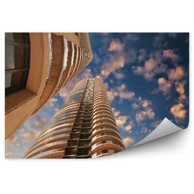 Fotótapéta Modern épületek felhőkarcolók felhős ég