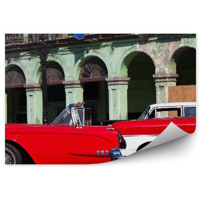 Fotótapéta Régi lowriderek Havanna utcáin