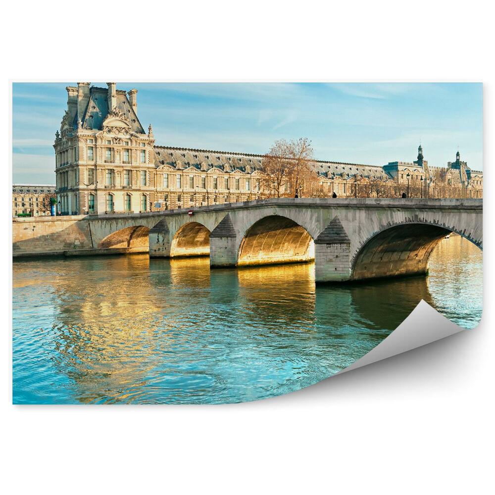 Fotótapéta Louvre múzeumi híd a Szajnán, Párizs, Franciaország