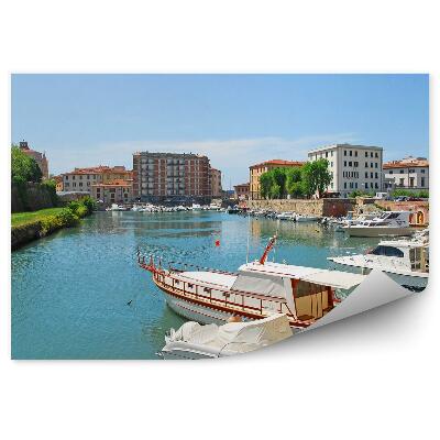 Fotó poszter tapéta Olaszország központja Livorno hajók Velence kerületben