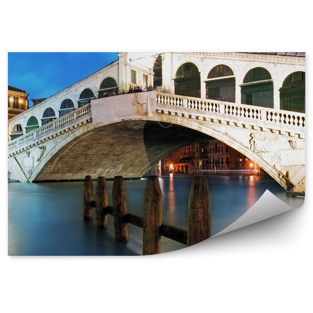 Modern fotótapéta Velence Rialto híd alkonyatkor