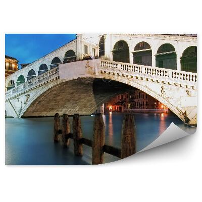 Modern fotótapéta Velence Rialto híd alkonyatkor