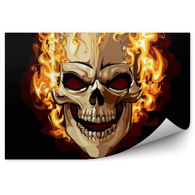 Fali poszter tapéta Lángoló koponya