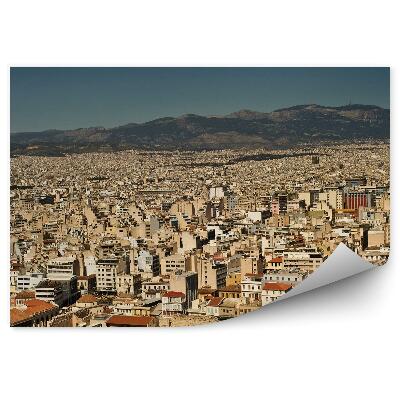 Fotótapéta Athén város panorámája Görögország épületek hegyek