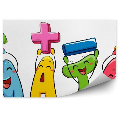 Fotótapéta Felirat matematikai tevékenységek színes grafika