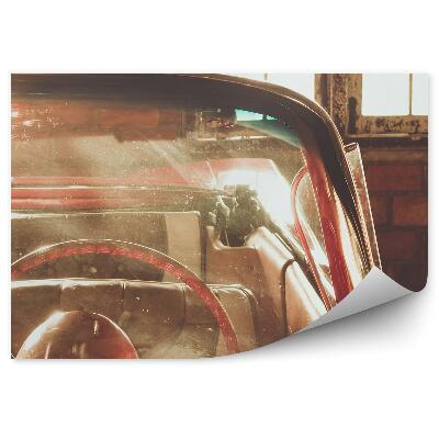 Öntapadó fotótapéta Piros autó garázs épület