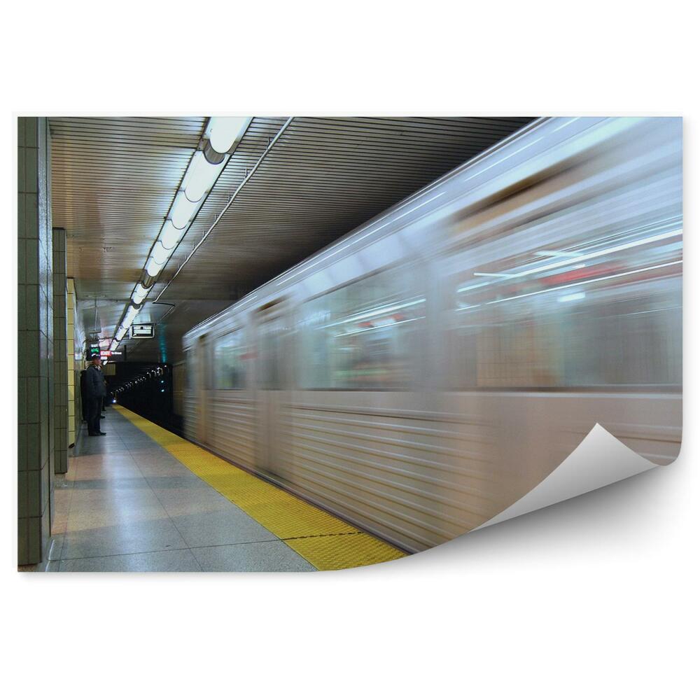 Fotótapéta Közlekedési vonat metró utazási emberek alagút