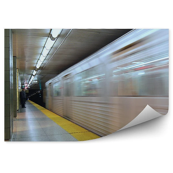 Fotótapéta Közlekedési vonat metró utazási emberek alagút