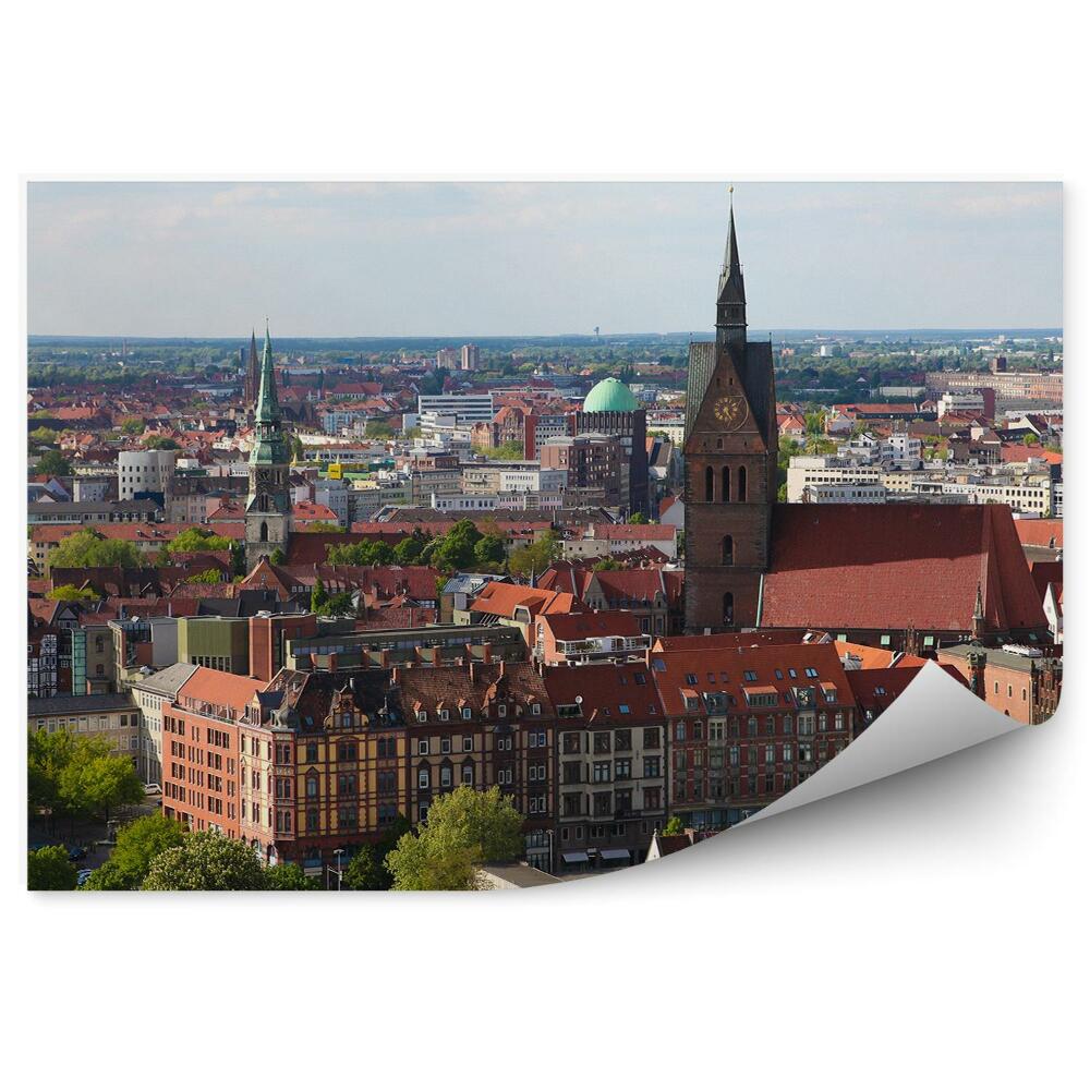 Öntapadó fotótapéta Panoráma a városi épületek Hannover, Németország
