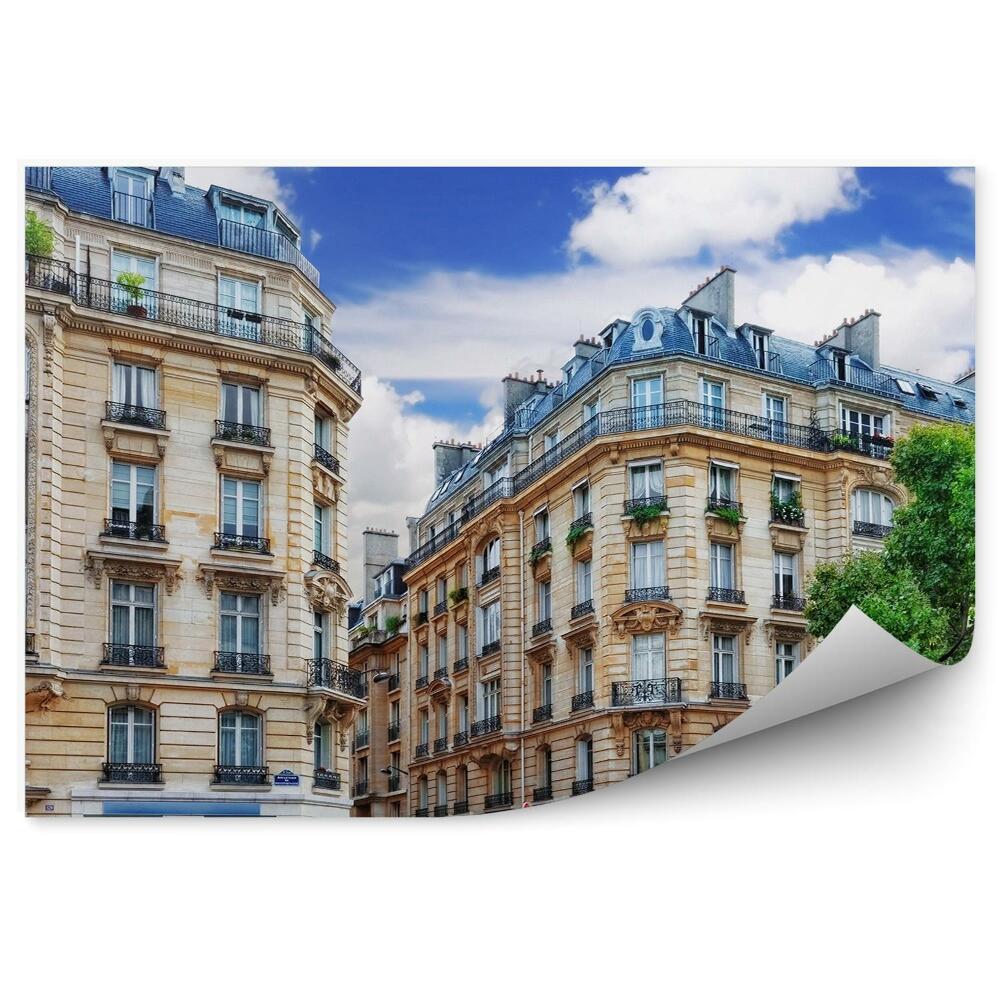 Poszter tapéta építészet város fák utca ég felhők Franciaország Paris