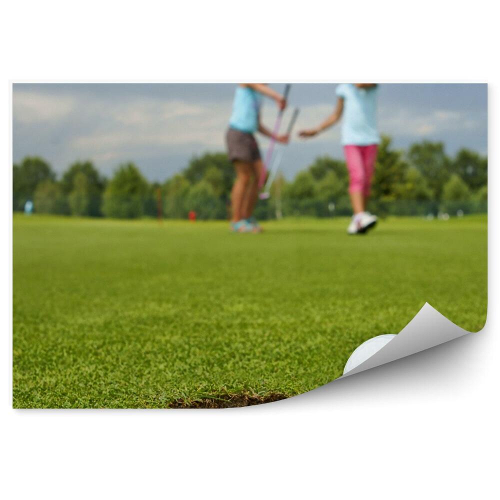 Fotótapéta Lyukas golflabda gyermek babakocsi ég felhők fák