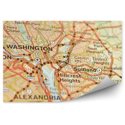 Fotótapéta USA közúti térkép Vértes