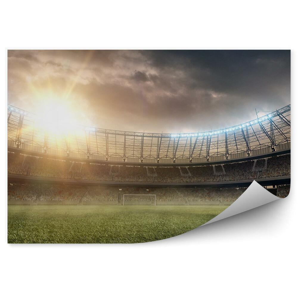 Fotótapéta Goal futballpálya rajongói fények felhők