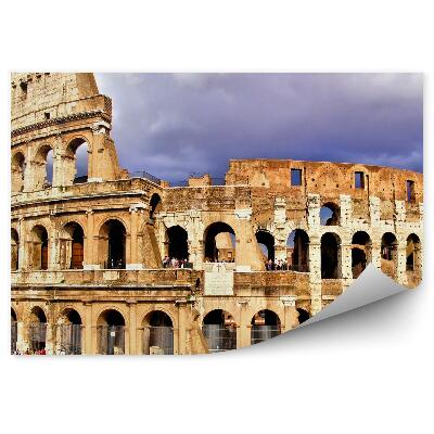 Fotótapéta Emberek turisták kilátás nyílik a Colosseum Rómában