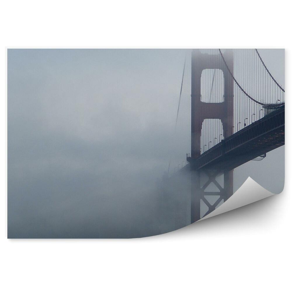 Öntapadós fotótapéta falra Golden Gate híd óceán san francisco reggeli köd