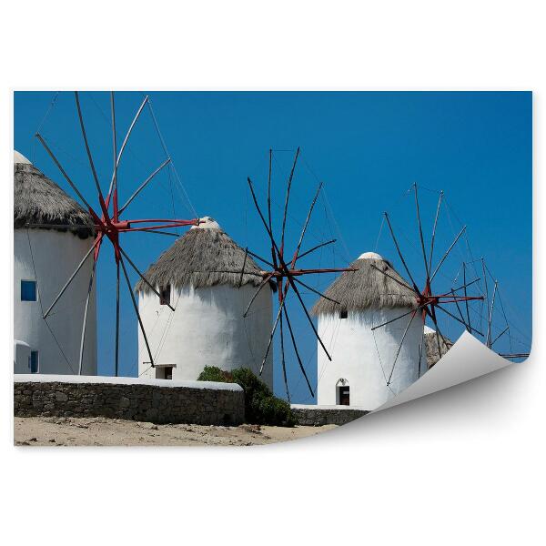 Fotótapéta Mykonos szélmalmok homokkő