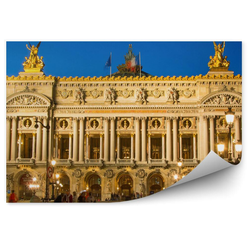Poszter tapéta Az Opera Garnier Paris megvilágítja az égboltot