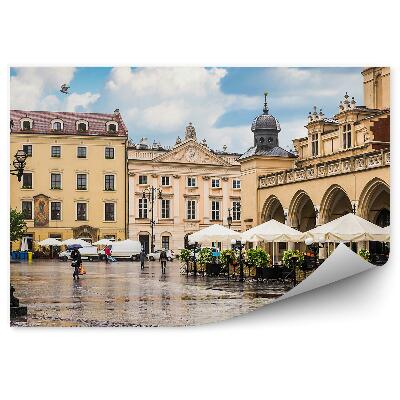 Fotótapéta posztócsarnok épületek emberek lámpák Krakkó