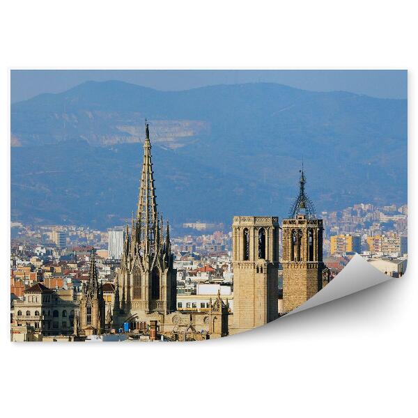 Fotótapéta város panoráma katedrális épületei barcelona Spanyolország